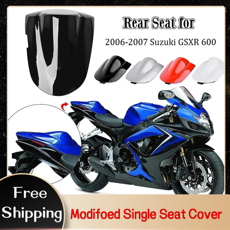 Motorcycle Rear Passenger Cowl Solo Seat Cover Cowl Fairing Part For Suzuki GSXR 600 750 GSXR600 GSXR750 R K6 K7 06-07 Rear Seat