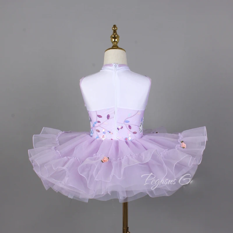 Gonna da ballo per balletto Nuovi arrivi Gonna da ballo per competizione di balletto per bambini con tutù di cigno di balletto color lavanda
