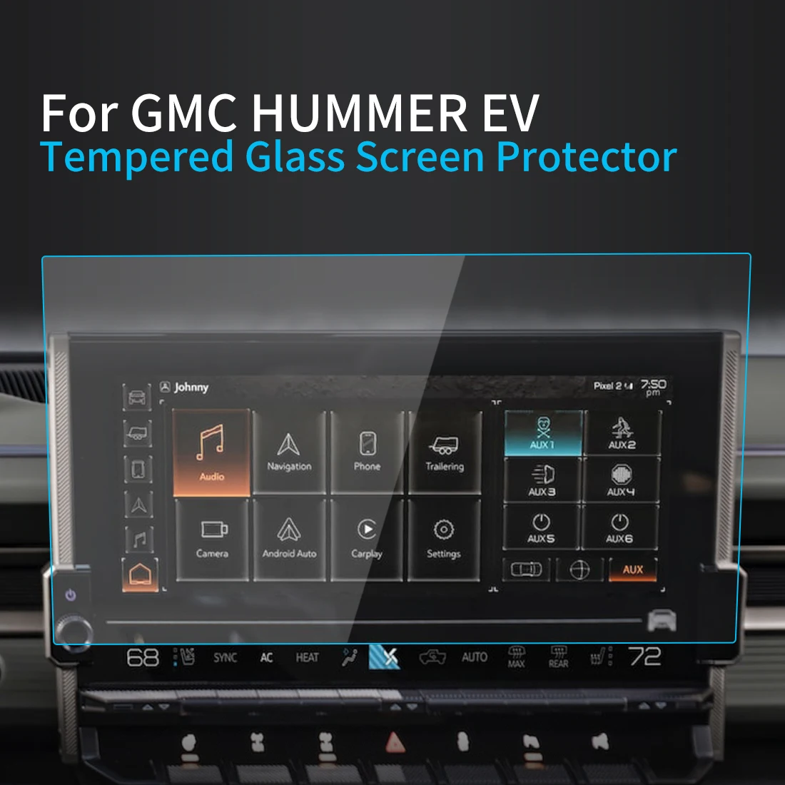 

Автомобильные наклейки, Защита экрана для GMC Hummer ev 23, дисплей для навигатора, Аксессуары для автомобилей
