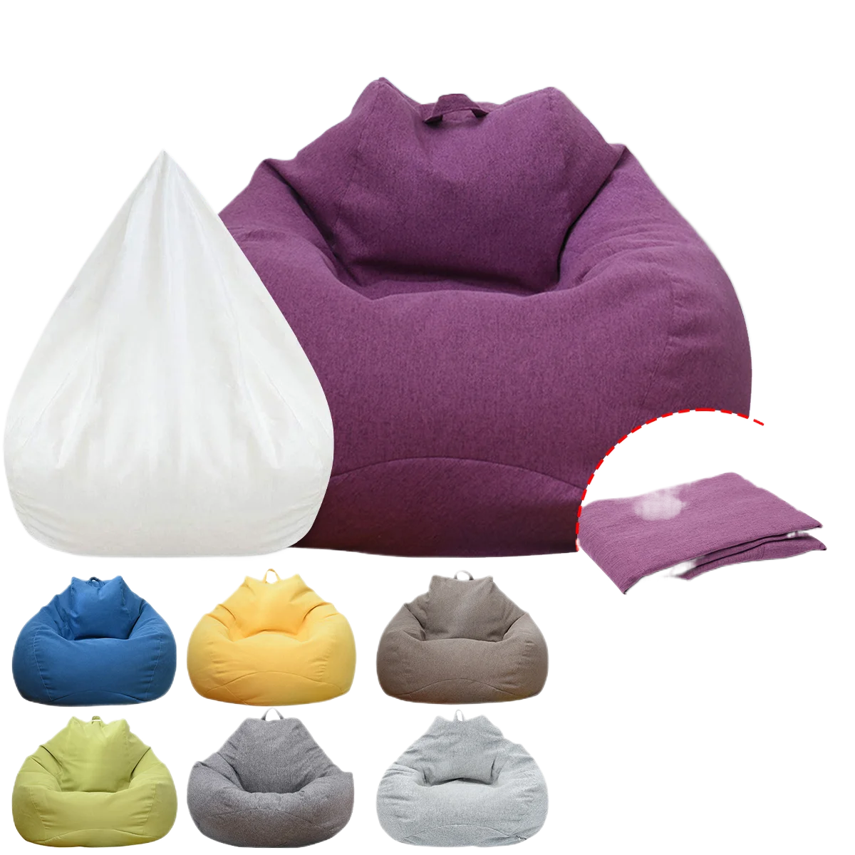 Large Bean Bag Chair Sofa Cover Comfortable Outdoor Lazy Seat Bag Couch Cover without Filler And Sofa Inner Liner