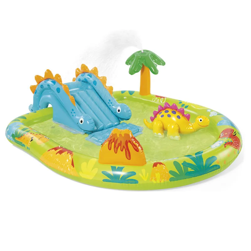 

Volcano Island Dinosaur Park Pool Children's Jet Pool Family Outdoor Slide Inflatable Pool