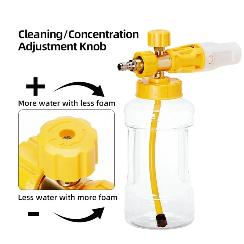 Super Sale 1/4" Quick-Connect Foam Cannon with Adjustable Foam Density for Car Wash Car Maintenance Tool - view 5