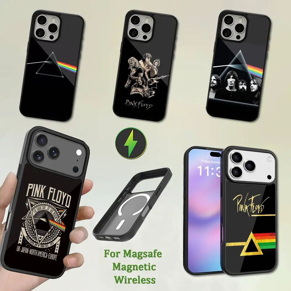 حافظة هاتف P-Pink F-Floyd لهاتف iPhone 13,12,11,16,15,17,14,Pro,Max,Plus,Mini,Magsafe,شحن لاسلكي مغناطيسي #1