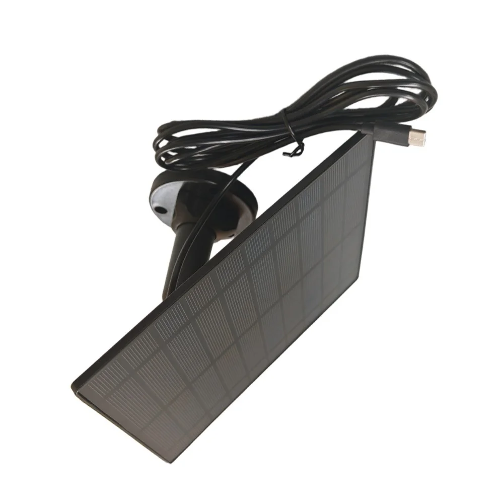 3W 5V Monocrystalline For Solar Panel Kit for Outdoor USB Cameras Doorbells with IP65 Protection and Mounting Hardware