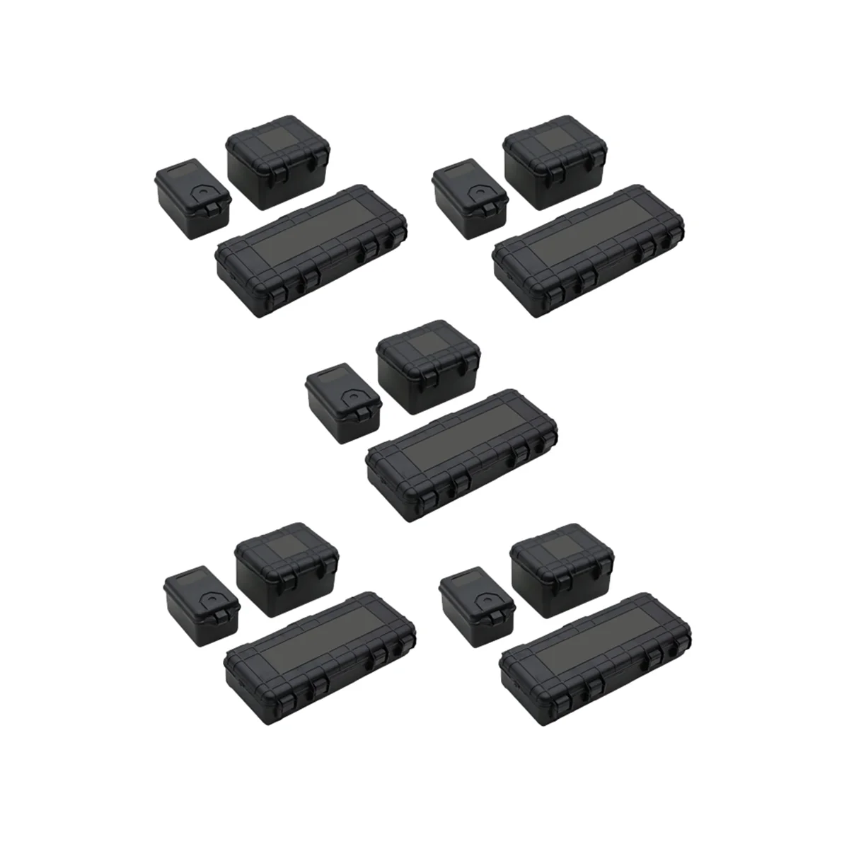 A04F-15Pcs Kunststoff Rc Auto Lagerung Box Dekoration Werkzeug Für Traxxas Trx4 Axial Scx10 90046 D90 1/10 Schwarz