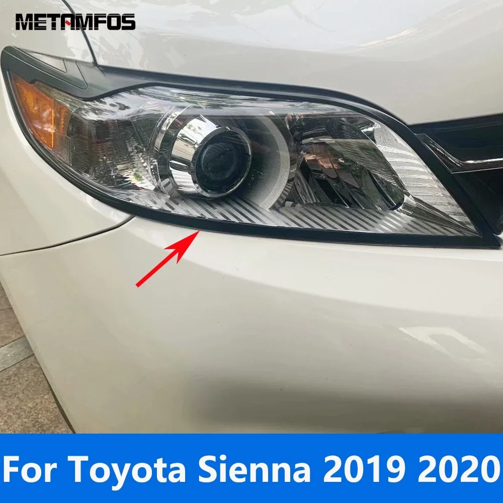 

Автомобильные аксессуары для Toyota Sienna 2019 2020, хромированная накладка на переднюю фару, накладка на переднюю фару, защитная рама