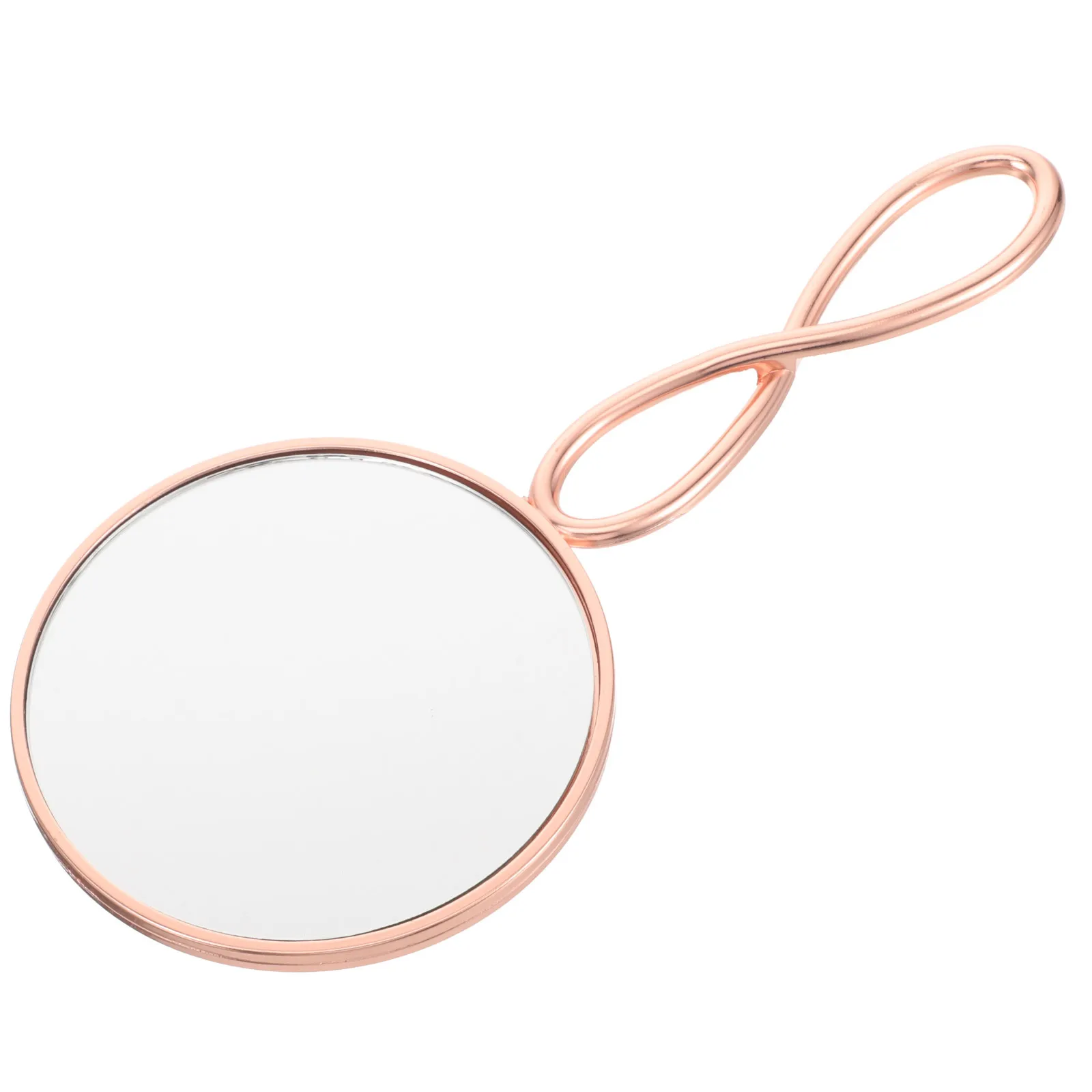 مرآة محمولة للنساء للمكياج، مرآة يدوية خفيفة الوزن للسفر، سطح معدني عاكس عالي الوضوح
