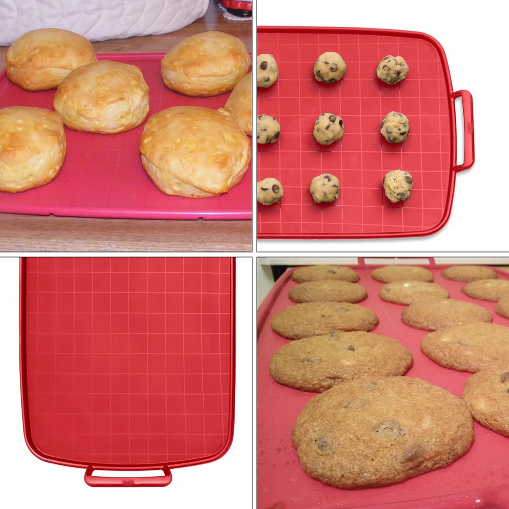 

Silicone Baking Heat Resistant Oven Plate Microwave Grill Pan Bakeware Large Microwave Tray BBQ Pan Kitchen Supplies