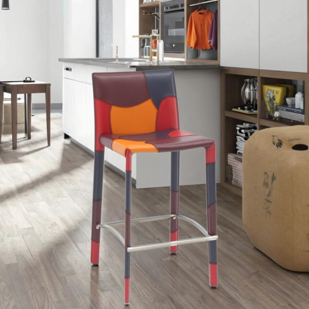Modern metal framed leather bar stools and chairs for living rooms, dining rooms, hotels, home offices