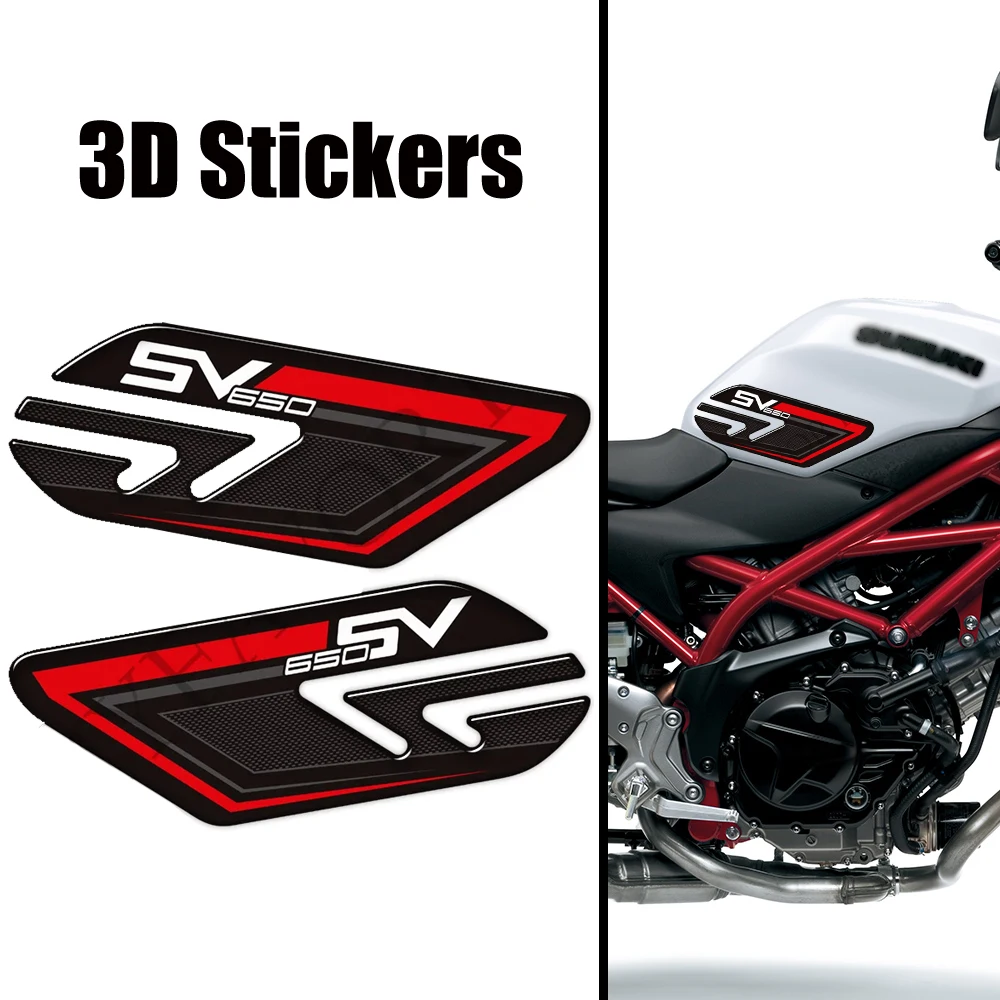 

For Suzuki SV650A SV650X SV650 S X Stickers Decals Tank Pad Grips Protector Gas Fuel Oil Knee 2016 2017 2018 2019 2021 2020 2022