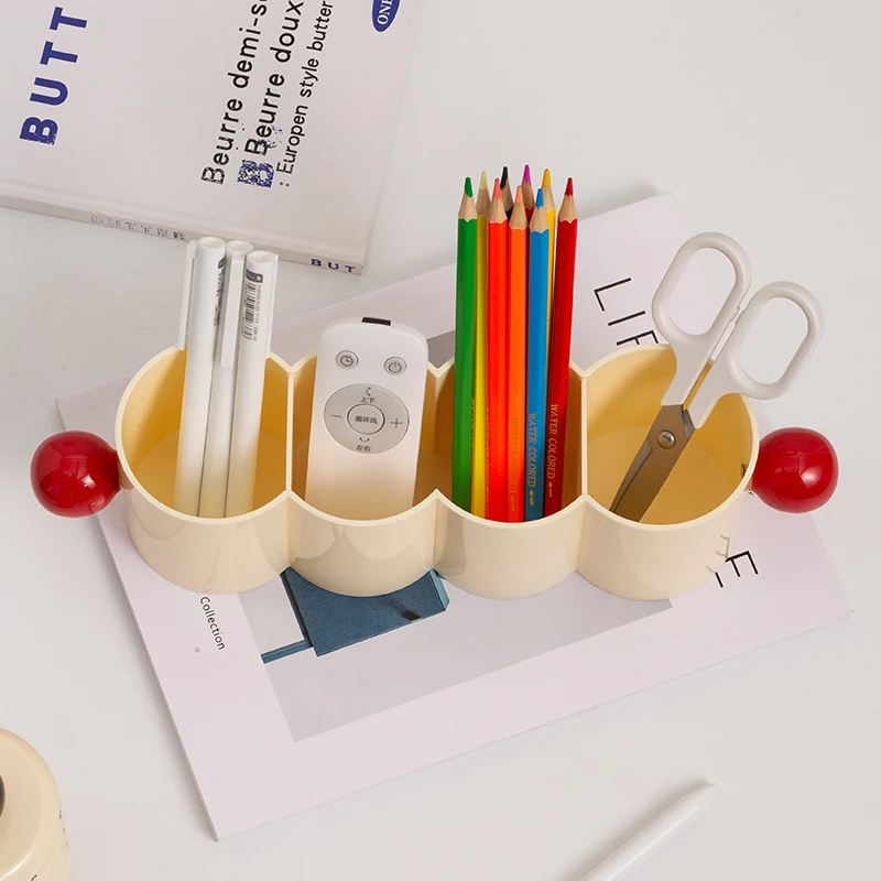 【Epeiushome】 Pen Holder Office Desktop Nordic Fashion Personalized Storage Cosmetic Brush Holder Dopamine