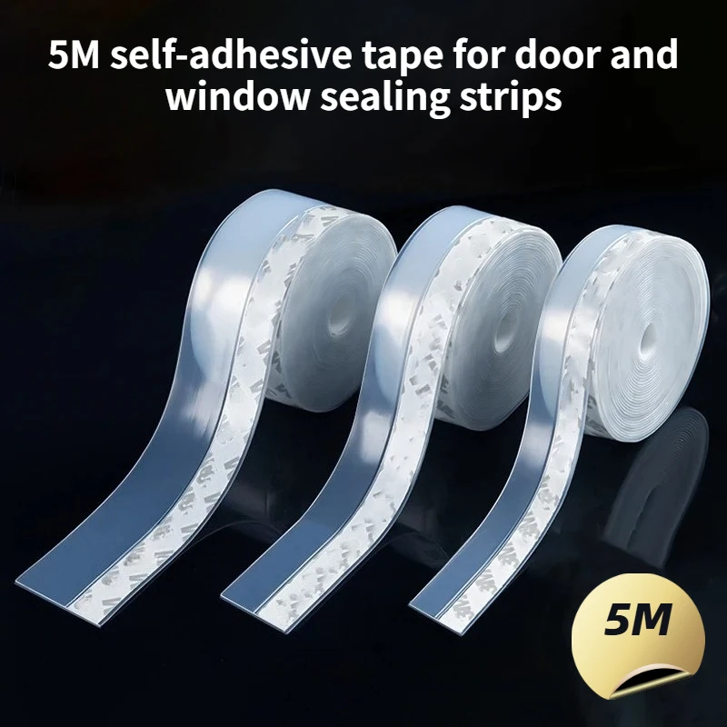 5M household door and window sealing windproof self-adhesive tape, which can prevent dust, seal, and sound insulation