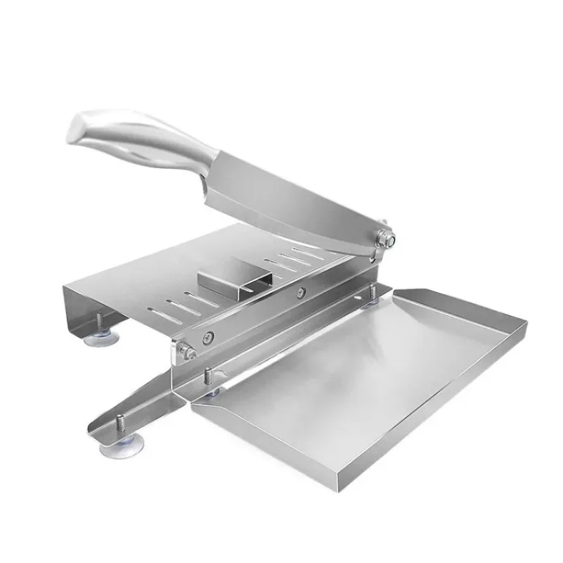 Commercial Manual Frozen Meat Slicer Bone Cutting Tool Stainless Steel Minced Lamb Bone Meat Cutter Chicken Duck Fish Cutting
