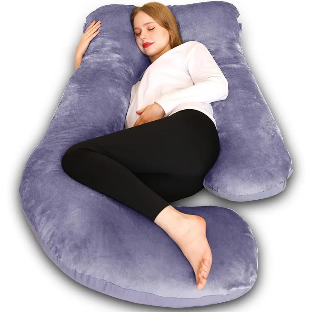 

U Shaped Full Body Maternity Pillow 58 inch for Sleeping with Removable Cover