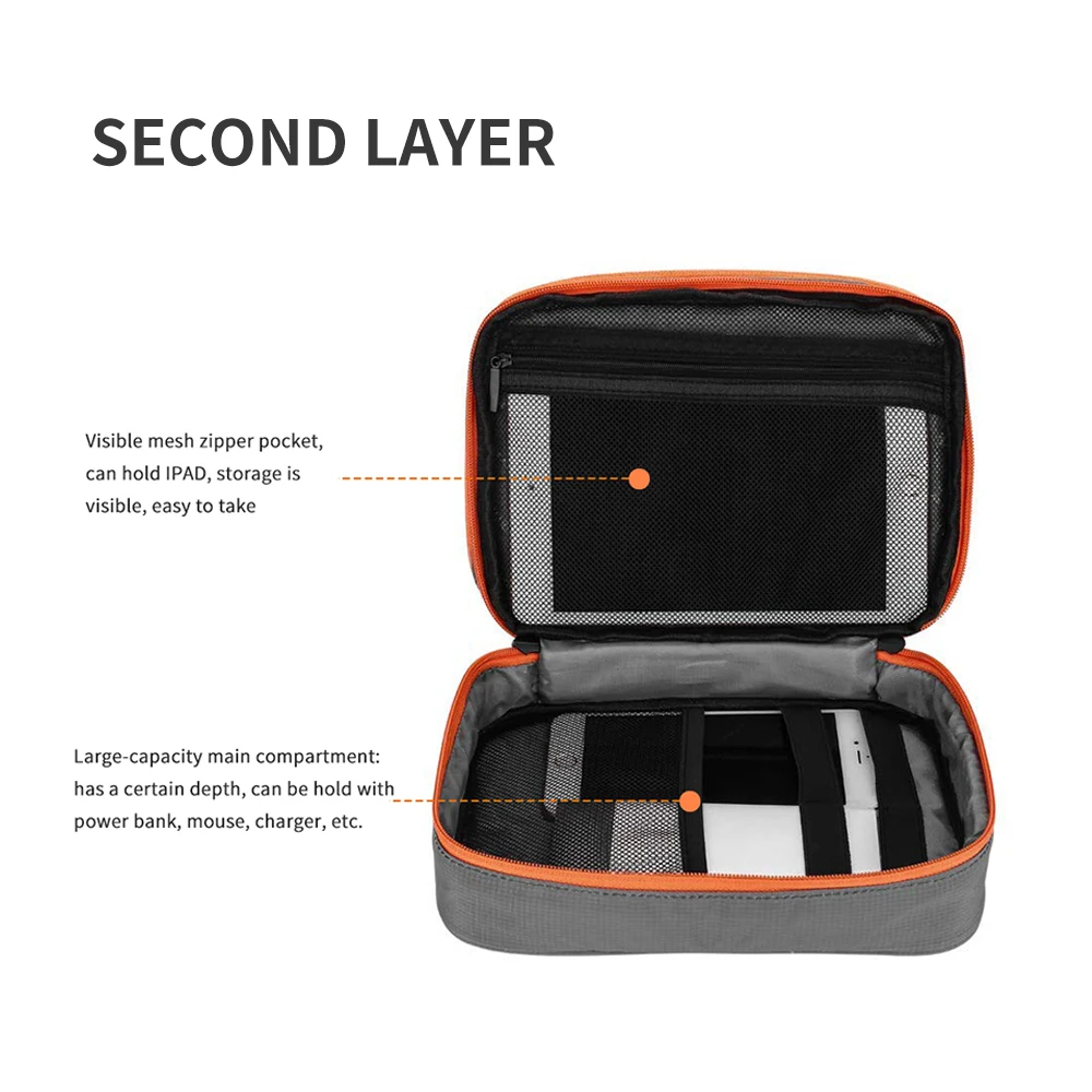 Electronic Organizer Travel USB Cable Accessories Bag/Case,Waterproof for Power Bank,Charging Cords,Chargers,Phones Flash Drive