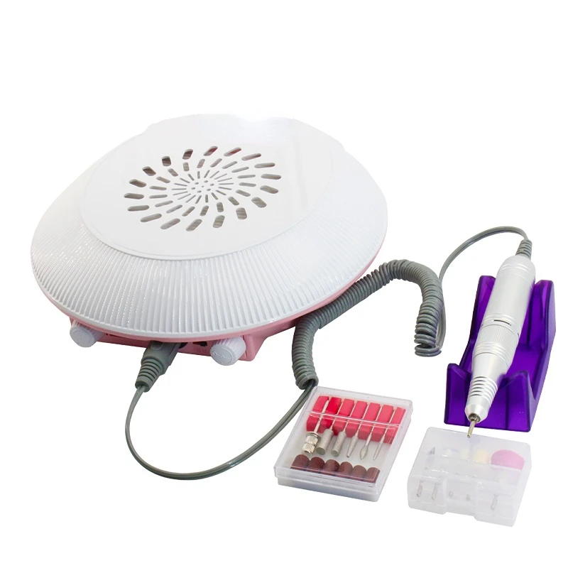 Nail Dust Filter Desk Acrylic Gel Vacuum Extractor Collector Manicure Salon Table Strong Electric Nail Art Tool