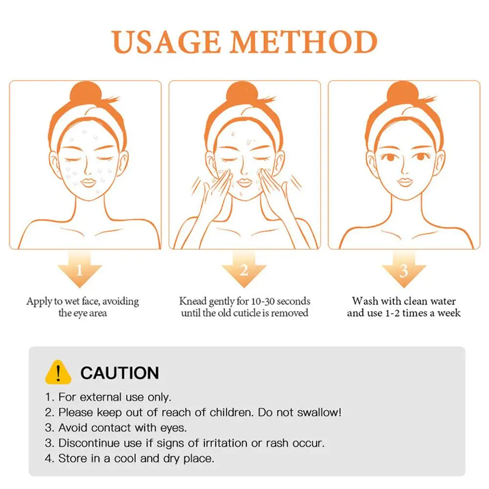 Lakerain-Gel Esfoliante, Limpeza, Clareamento, Cuidado Seco, Pele Removente Morta, Nutritivo, Pele Corporal, Cosméticos, F8s0, 50g