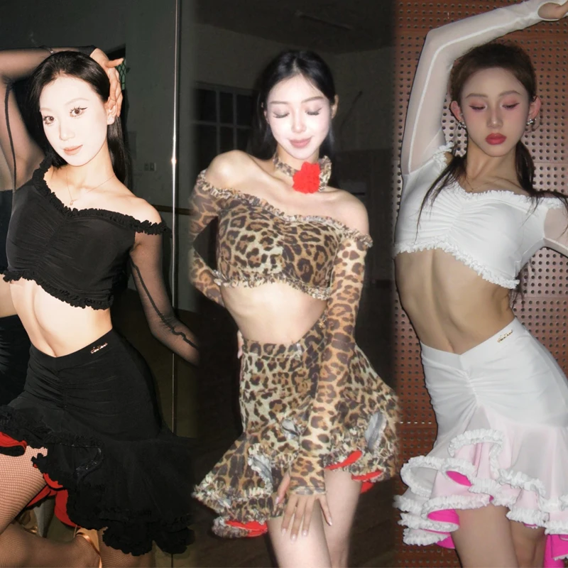 

3 Colors Sexy Latin Dance Suit Adults Chacha Latin Dance Competition Costume Women Latin Dance Performance Clothing SL15690