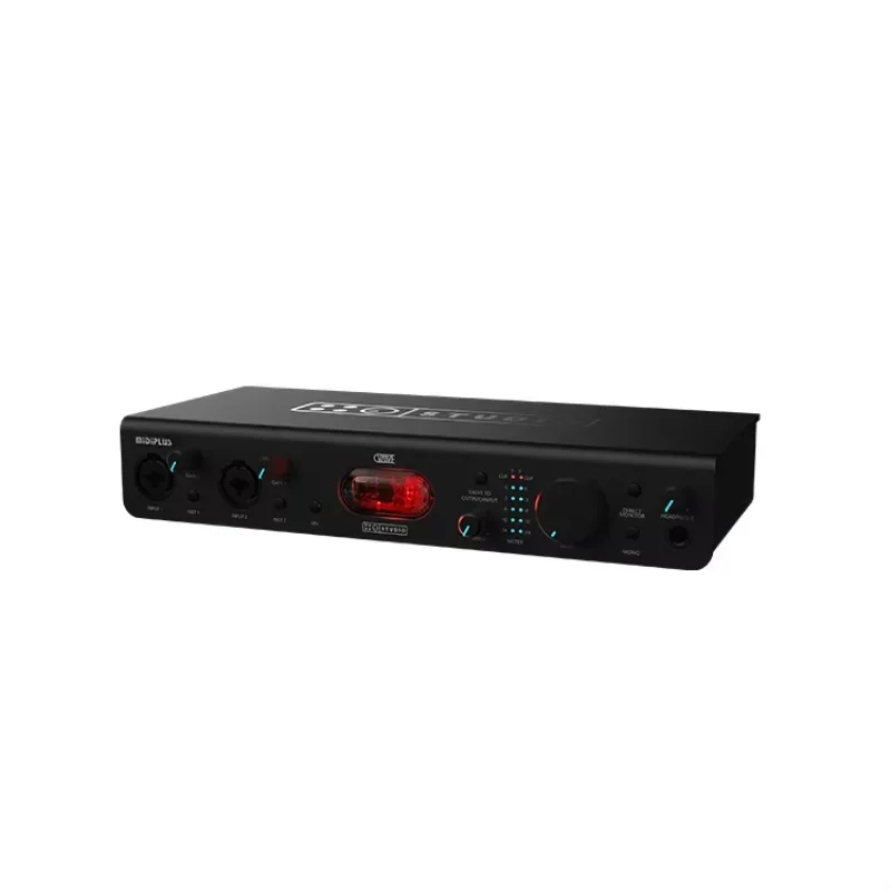2025 Studio Essential Professional USB Audio Interface 2-Channel I/O متكامل 48V Phantom Power اختيار مثالي للكمبيوتر