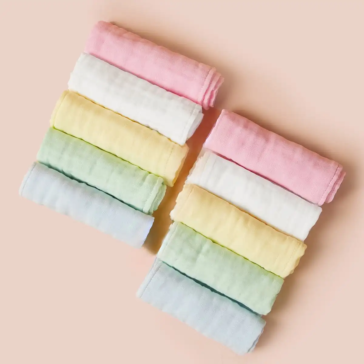 

10Pcs 30x30cm Cotton Baby Towel Bath Towels Face Washcloth Muslin Squares Kids Handkerchief