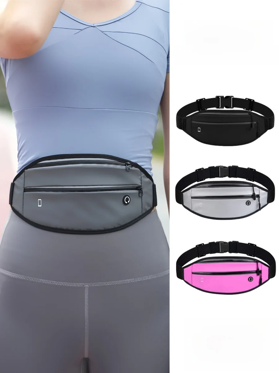 

Large Capaci Running Fitn Waist Bag for Women Summer Sports Mobile Phone Bag Waterproof with Water Bottle Invisible Belt