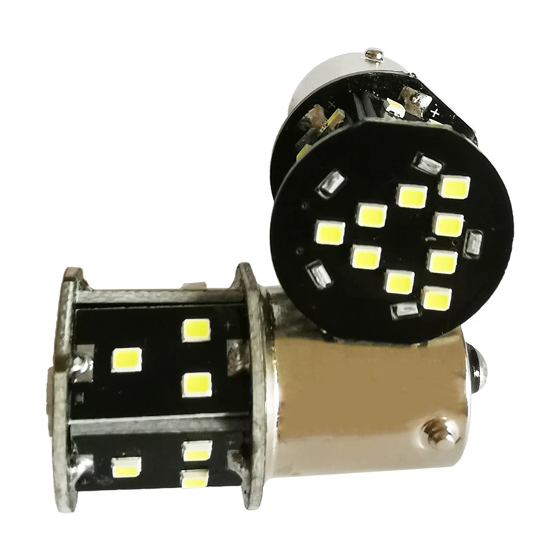 

50pcs 6V 6.3V 1156 BA15S P21W Non Polarity Motor Lamp Motorcycle LED Indicator Light Bulb 24SMD 2016 White Red Amber