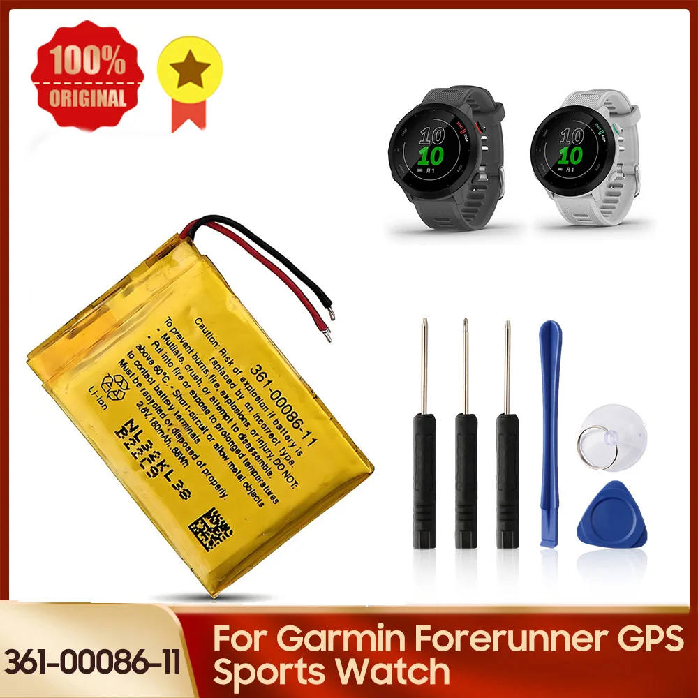 361-00086-11 Battery For Garmin Forerunner GPS Replacement Batteries With Tools 180mAh