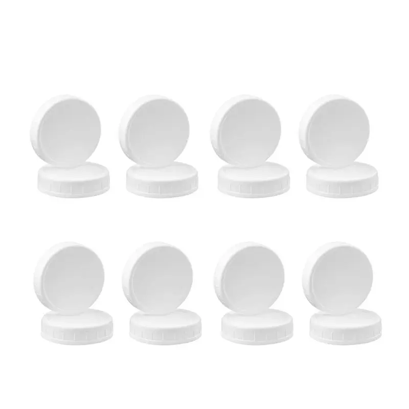 FAST-96 Pack Wide Mouth Jar Lids,Plastic Storage Caps For Canning Jars,Leak-Proof And Anti-Scratch Resistant Surface