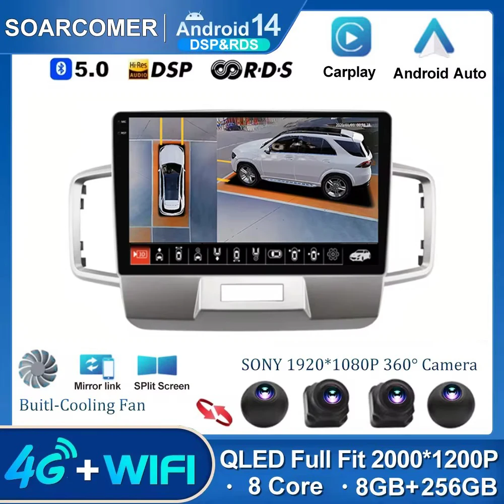 

Автомагнитола 2 din для Honda Freed 1 2008-2016, Android 14, с правой рукой, радио, мультимедийный видеоплеер, навигация, стерео, GPS, разъем 2Din