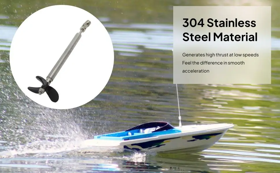 Stainless Steel RC Boat Propeller Shaft with Universal Joint Cut Slots for Remote Control Boat Accessories Hardware
