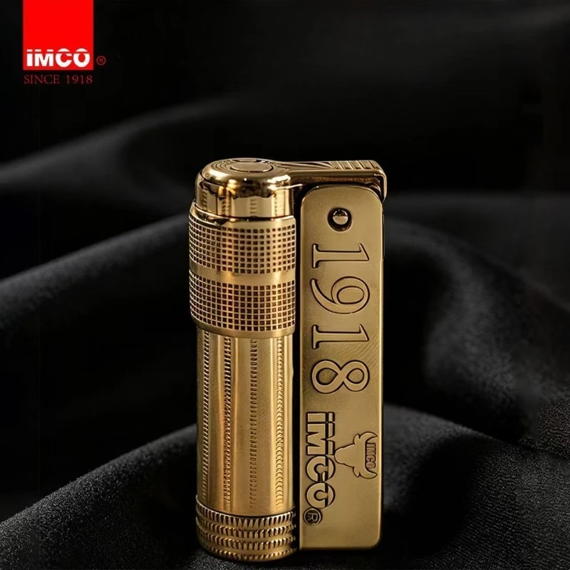 IMCO Genuine 6700 Lighter Windproof Kerosine Old-fashioned Grinding Wheel Retro Brass Military Trench Durable Machine，men's Gift