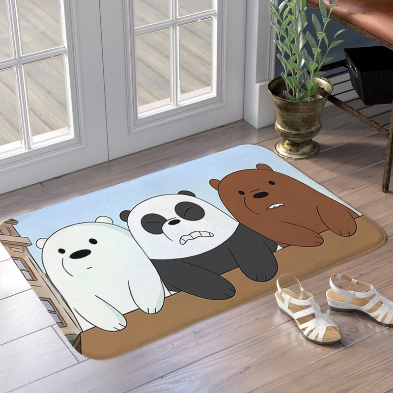 Hallway Waterproof Mat We D-Bare Bears Custom Doormat Living Room Floor Carpet for Kitchen Slip-resistant Balcony Bathroom Rug