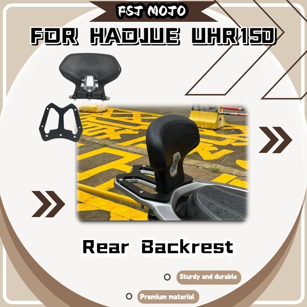 For Haojue UHR150 Upgraded Spacious Padded Back Support Match Stock Mount Holes To Ease Back Fatigue For Rear Passengers