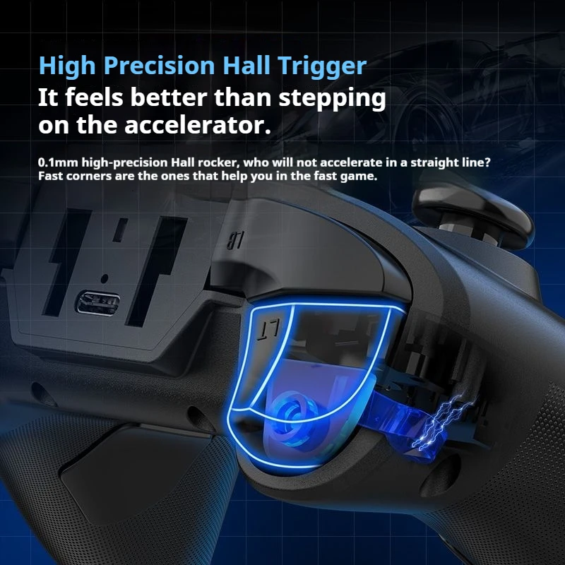 Yanyun Controller Bluetooth Wireless Dual Hall Connection Multi Platform Asymmetric Motor Continuous Six Axis Game Controller