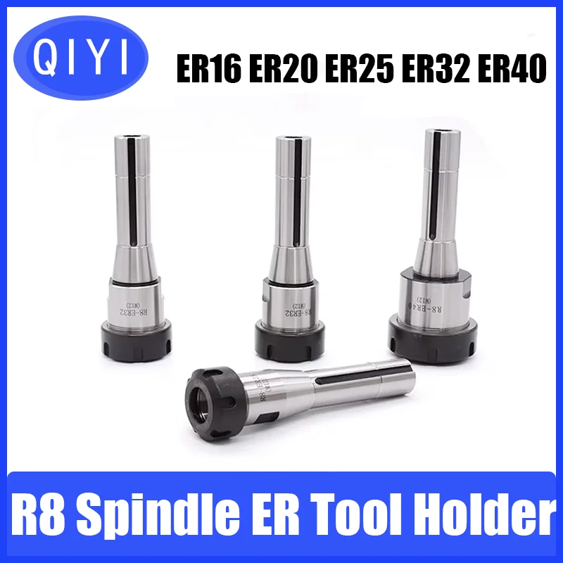 

R8 Spindle ER16 ER20 ER25 ER32 ER40 Collet chuck A M UM Nut Tool Holder M12 Thread 7/16 Milling Machine Tool Holder taper shank