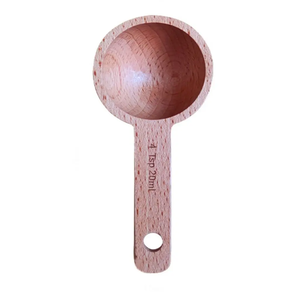 Tablespoon Measuring Spoon 7.5/10/15/30/45ml Walnut Wooden Beech Wooden Spoon Tea Kitchen Measuring Tools Coffee Bean Spoon