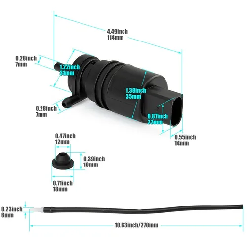 Imagen 2 del producto Bomba limpiaparabrisas 8260A109 para Mitsubishi Lancer Evolution MR ES Ralliart SE GSR 2.0L L4 - Gas GTS MR Touring