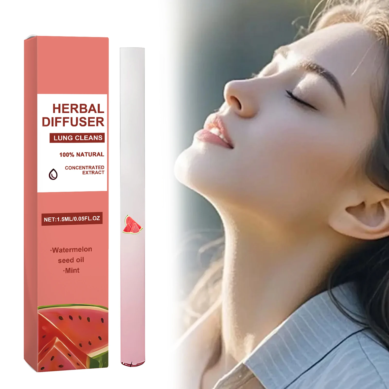 

Herbal Diffuser Pen Relieve Fatigue Clear Breathing Relax Focus Repairing Airway Mucosa Nourishing Aromatherapy Lung Health Care