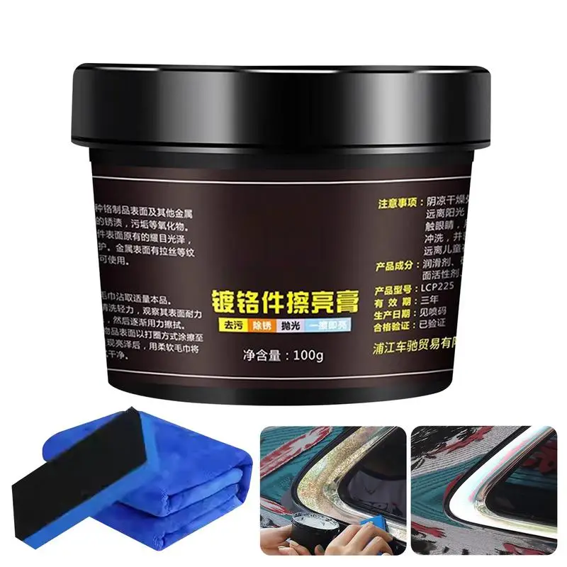 Rust Remover For Metal Rust Inhibitor Rust Paint Rust Dissolver Bikes Rust Remover For Chrome Brass Copper Tin Wheels Trim