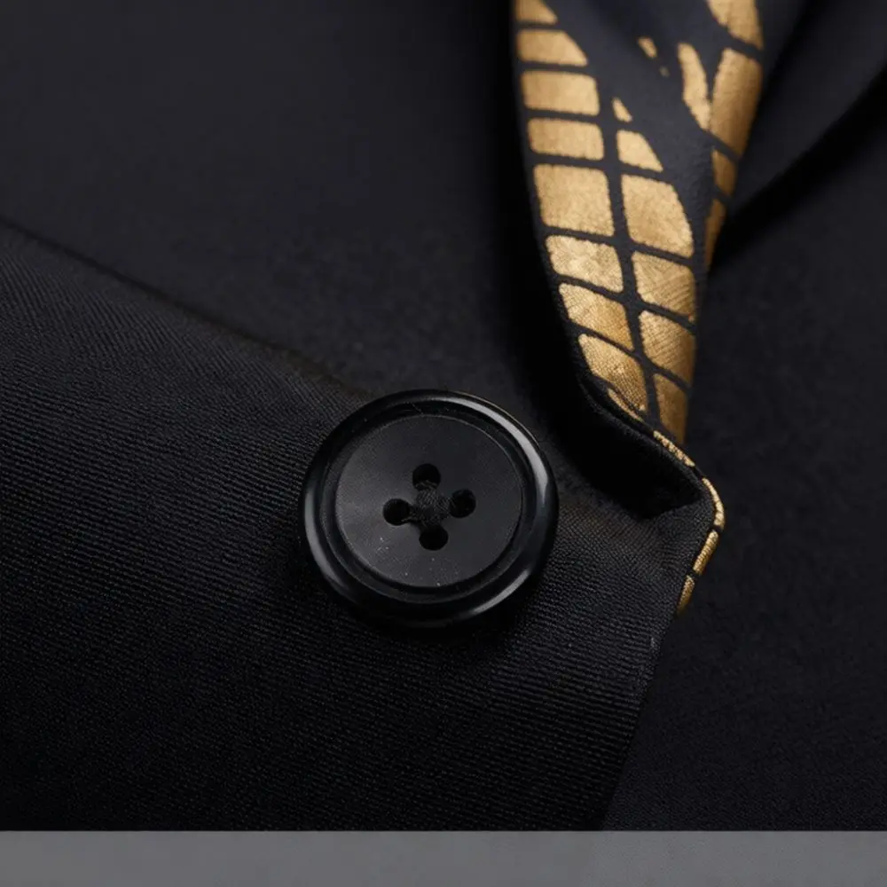 Slim Fit Blazer Jacket Mens Casual Formal Suit Coat Stylish Plaid Patchwork Design Trendy Business Attire For Young Men