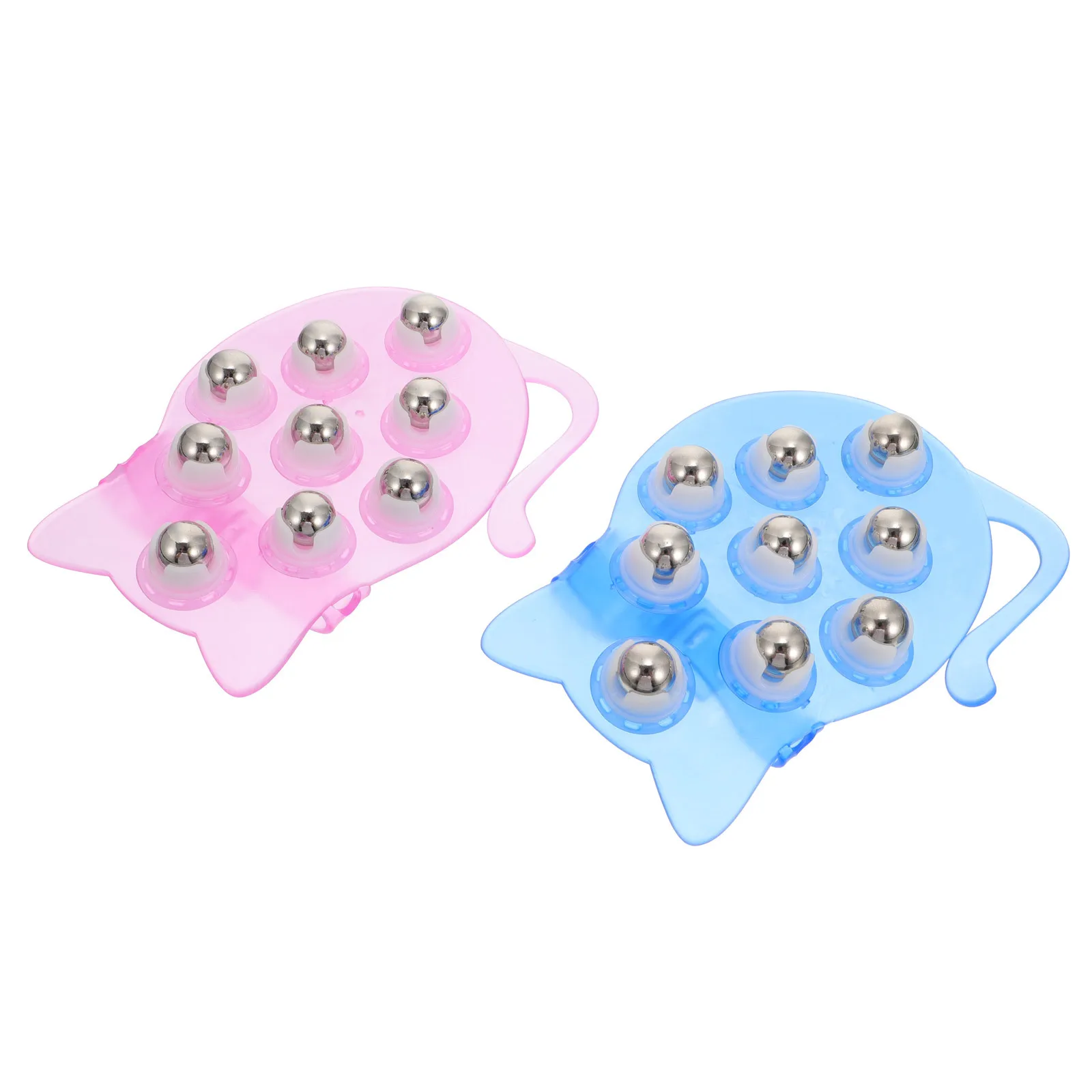 1 set massaggiatore per il corpo a forma di gatto 9 sfere metalliche rotanti rotazione di 360 gradi ovunque sollievo dall'affaticamento regalo di festa