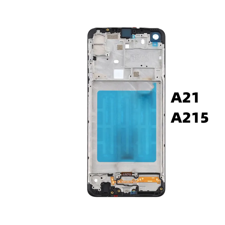 شاشة الهاتف لوحة LCD الحافة لسامسونج غالاكسي A21 A21s A215 A217 جديد الإسكان الإطار الأوسط الهيكل الأمامي إصلاح لوحة الإطار