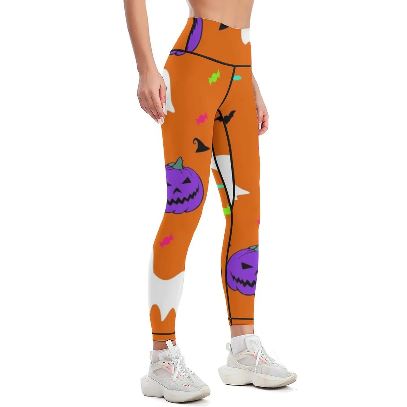 Halloween theme pattern Leggings Women sportwear fitness set gym Womens Leggings