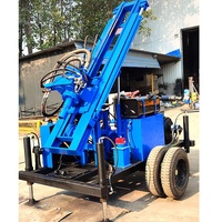 Factory Directly Sale Wheels Rotary Well Drilling Machine 78KW Diesel Hydraulic Ground Deep Water Well Drilling Rig