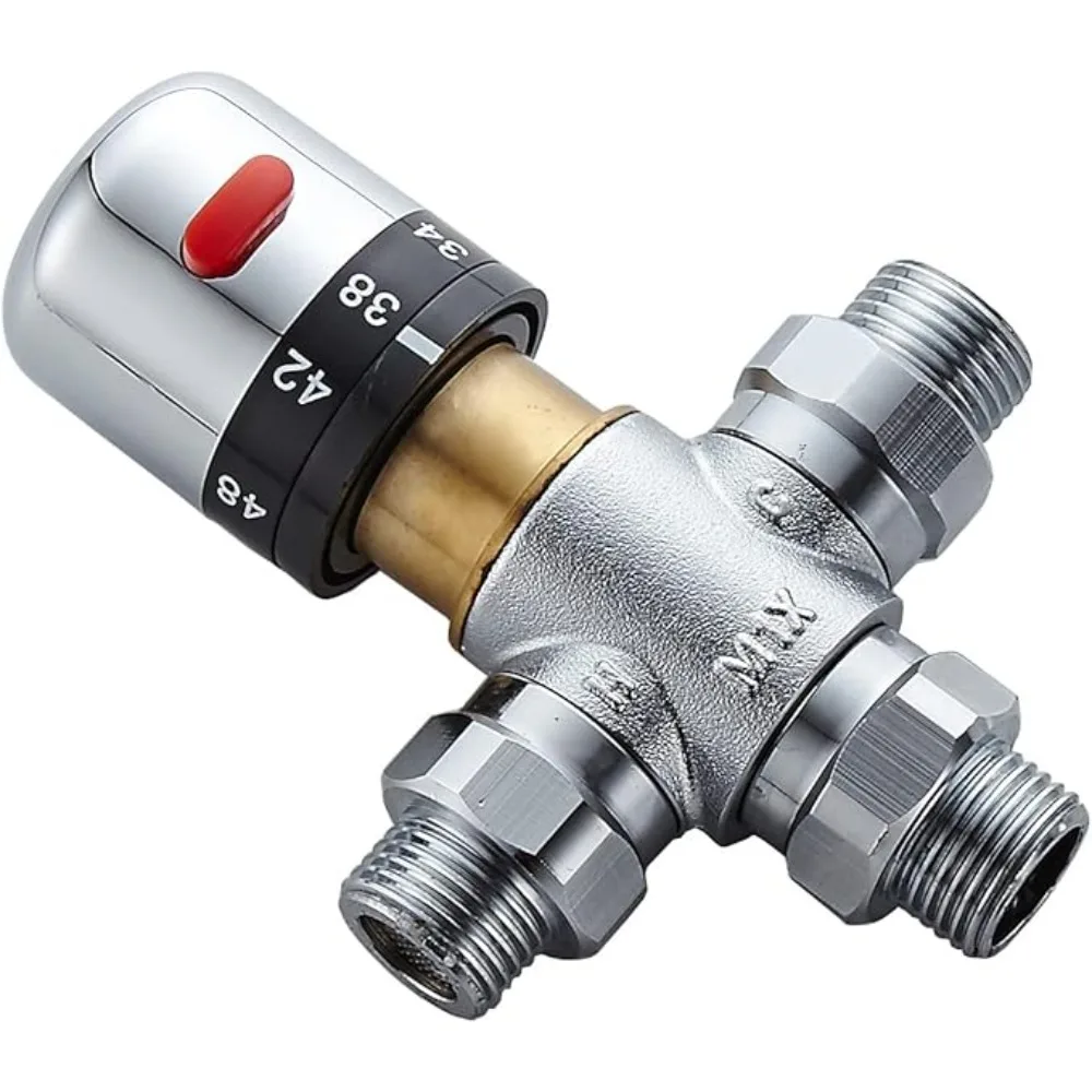 

Brass Thermostatic Mixing Valve Standard 1/2 Bathroom Accessories Replacement Thermostatic Cartridge Valve for Mixer Faucet