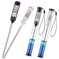 A22I Kitchen Food Thermometer Waterproof Digital Immediate Read Meat Thermometer with Long Probe for Candle, Milk, Fry, Roast