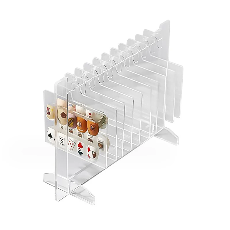 Ins Transparent Acrylic Hook Style Nail Art Display Rack Board Gel Color Works Sample Exhibition Tools