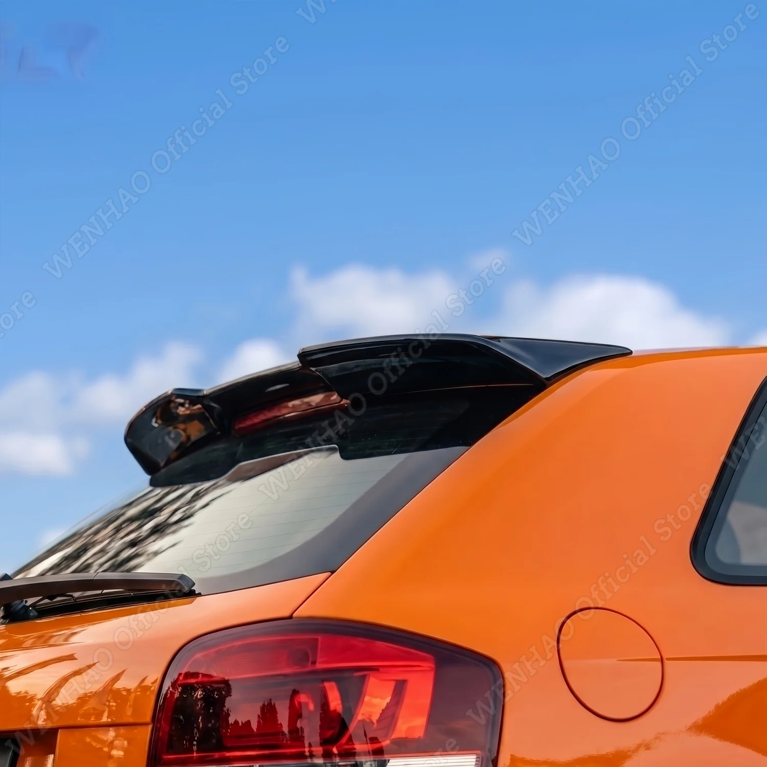 RS3 Style Car Rear Roof Spoiler Wing For Audi A3 8P 2Door Hatchback 2004-2013 Rear Boot Roof Lip Spoiler Wing BodyKit Spoiler