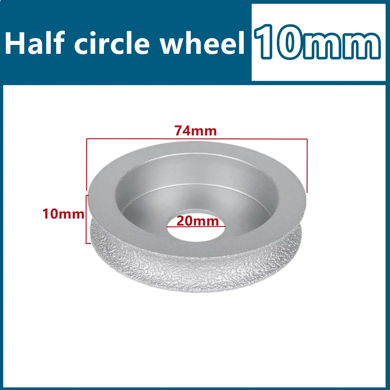 1pc Dia 74mm Round Wheel 10/15/20/25/30/35mm Vacuum Brazed Diamond Hand Profile Wheel Arbor Angle Grinder For Marble