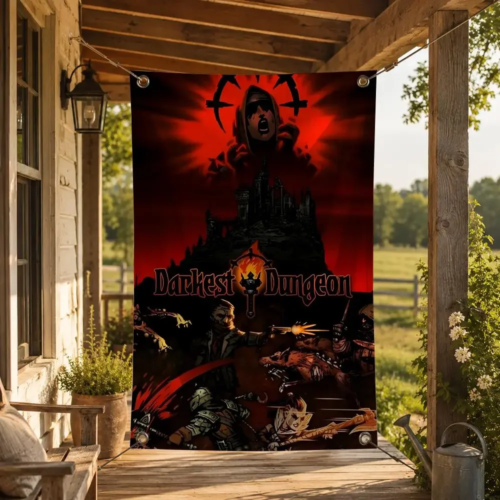 Game D-Darkest Dungeon Flags Decorative Flag Banner for Indoor Outdoor Wall Garden Yard Porch Patio Home Party Decor